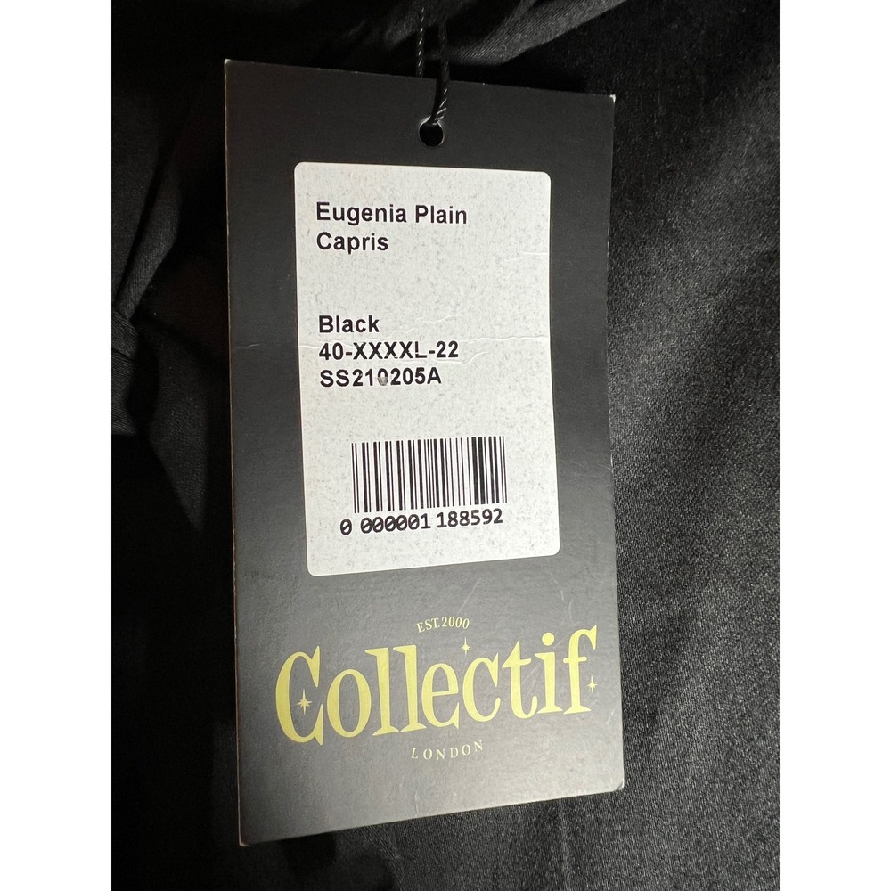 Collectif London Eugenia Capri Pants in Black, Women's Size 4XL US 18/UK 22, NWT - Picture 7 of 13
